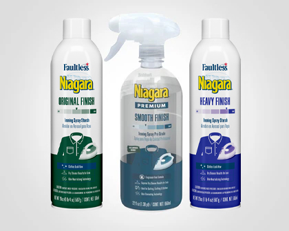 Shop now banner for http://store.faultlessbrands.com/collections/niagara-starch
